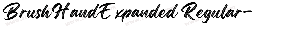 BrushHandExpanded Regular字体转换